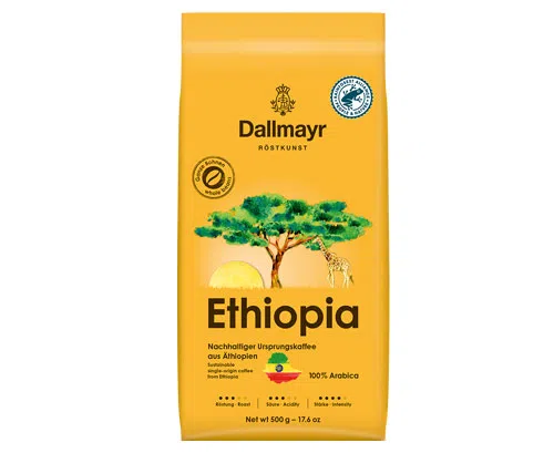 Кава мелена Ethiopia в/в 500г ТМ Dallmayr